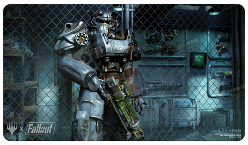 Fallout® Puresteel Paladin Standard Gaming Playmat for Magic: The Gathering | Galactic Gamez