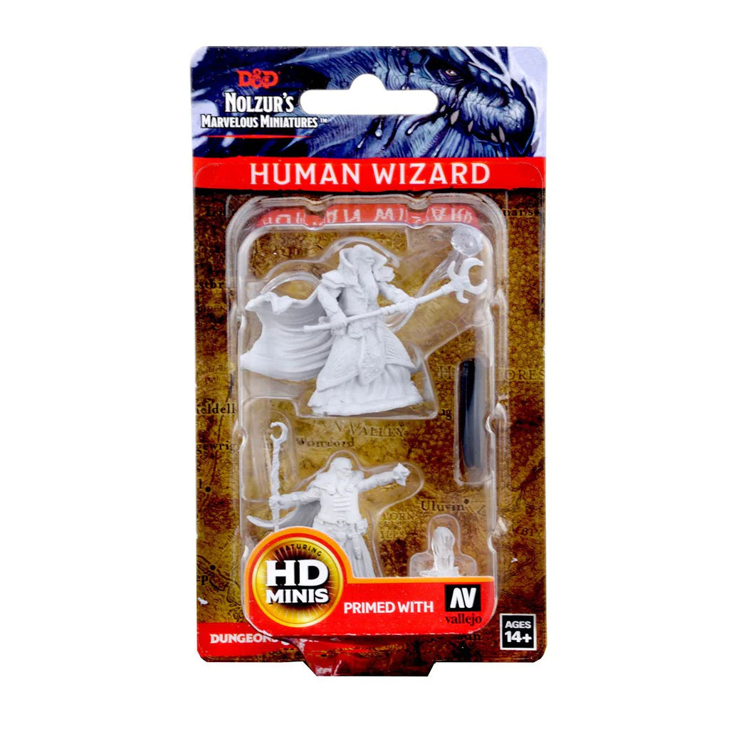 D&D Nolzur's Marvelous Minitures:  Human Wizard Male | Galactic Gamez
