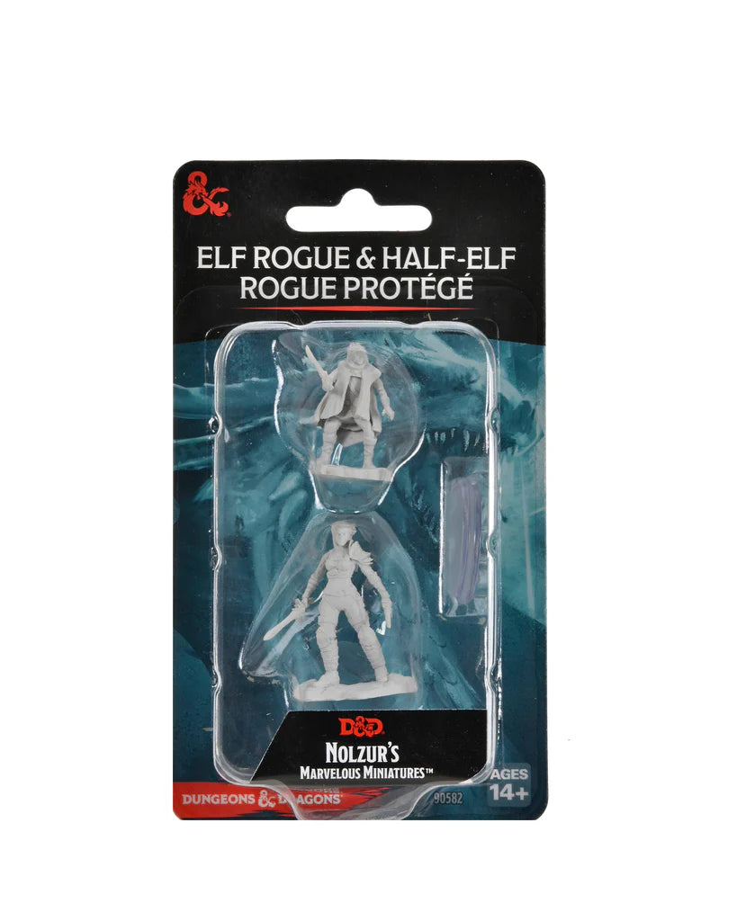 D&D Nolzur's Marvelous Minitures:  Elf Rogue & Half-Elf Rogue Protege | Galactic Gamez