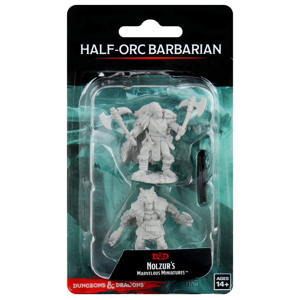 D&D Nolzur's Marvelous Minitures:  Half-Orc Barbarian Male | Galactic Gamez