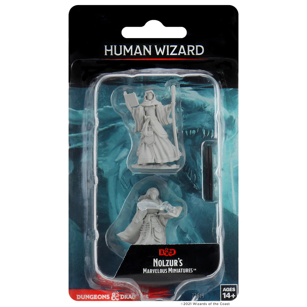 D&D Nolzur's Marvelous Minitures:  Human Wizard Female | Galactic Gamez