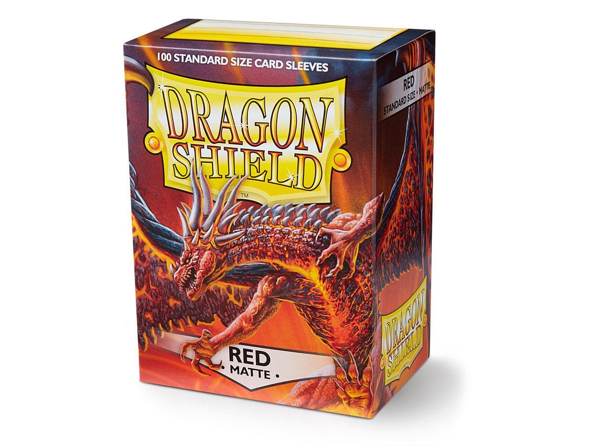 Red ‘Moltanis’ Matte 100 Standard Sleeves | Galactic Gamez