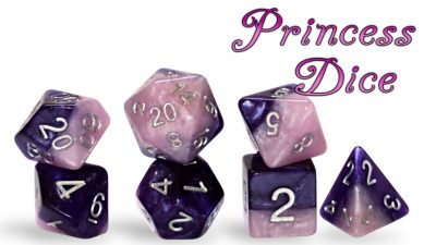 Gatekeeper Games: “Princess Dice” Halfsies Dice 7-Die Sets (in a Dice Keep) | Galactic Gamez
