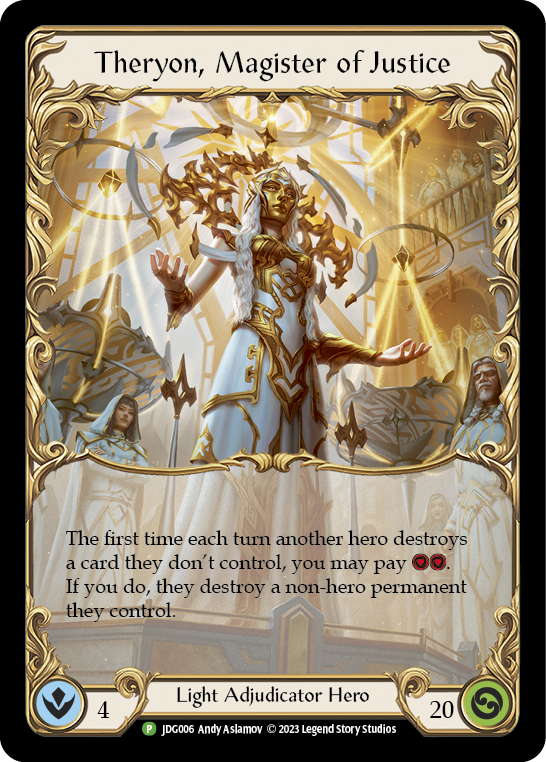 Theryon, Magister of Justice [JDG006] (Promo)  Cold Foil | Galactic Gamez