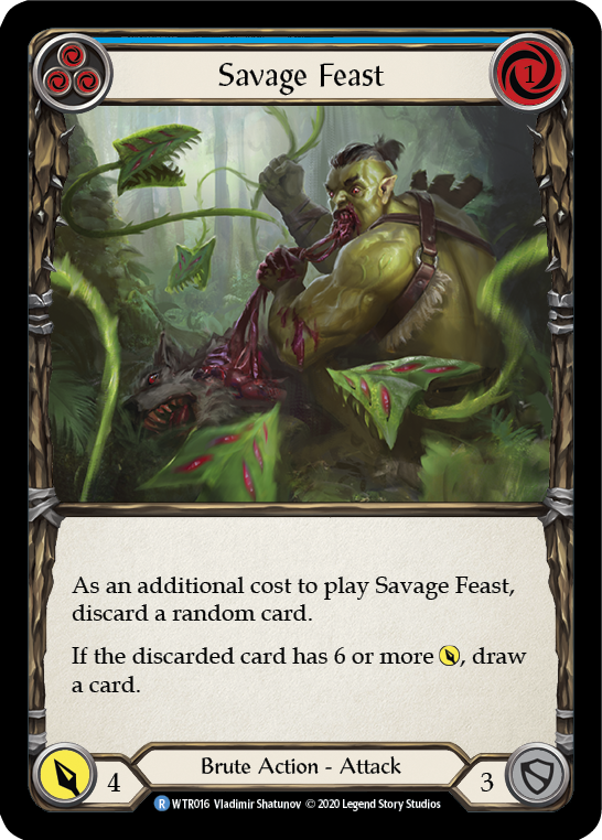 Savage Feast (Blue) [U-WTR016] (Welcome to Rathe Unlimited)  Unlimited Normal | Galactic Gamez