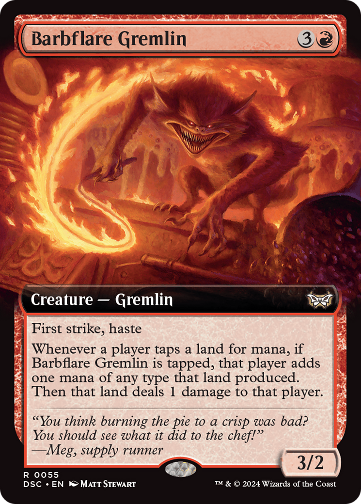 Barbflare Gremlin (Extended Art) [Duskmourn: House of Horror Commander] | Galactic Gamez