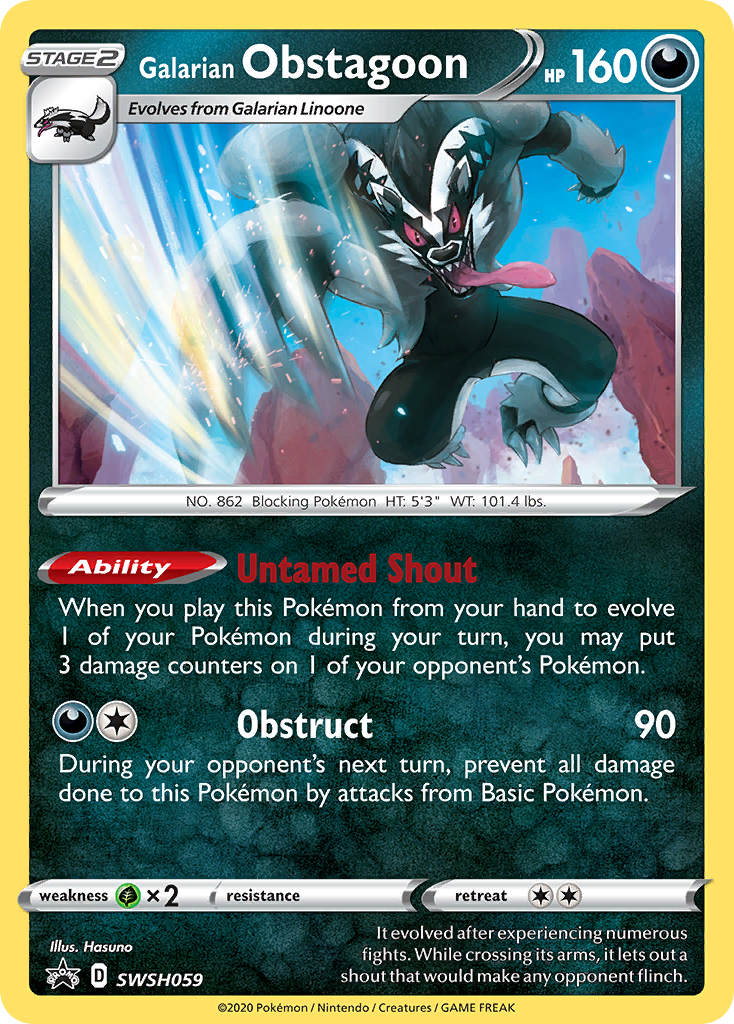 Galarian Obstagoon (SWSH059) [Sword & Shield: Black Star Promos] | Galactic Gamez