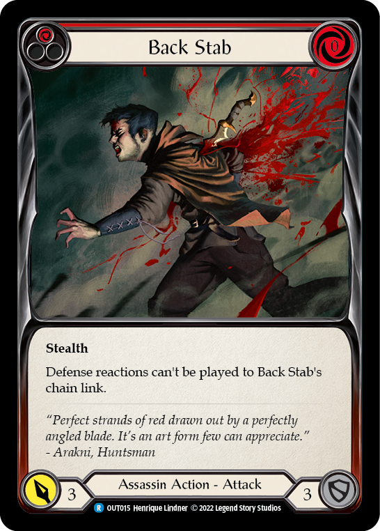 Back Stab (Red) [OUT015] (Outsiders)  Rainbow Foil | Galactic Gamez