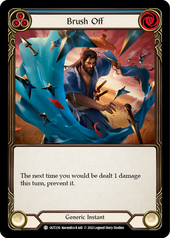 Brush Off (Blue) [OUT230] (Outsiders)  Rainbow Foil | Galactic Gamez