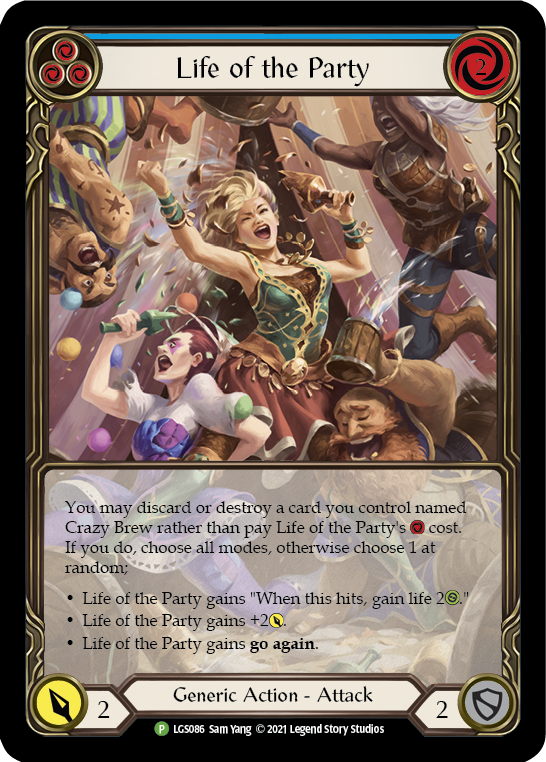 Life of the Party (Blue) [LGS086] (Promo)  Rainbow Foil | Galactic Gamez