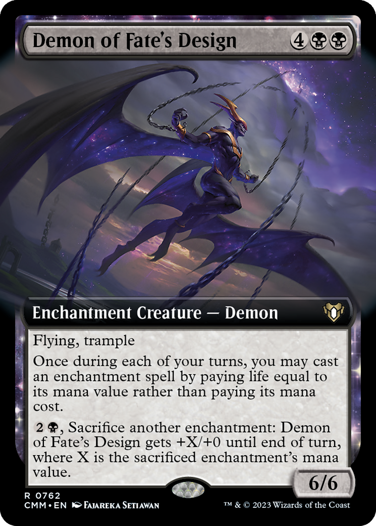 Demon of Fate's Design (Extended Art) [Commander Masters] | Galactic Gamez