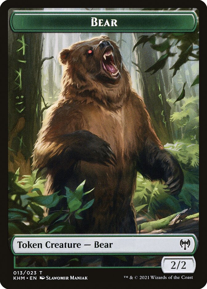 Treasure // Bear Double-Sided Token [Kaldheim Tokens] | Galactic Gamez