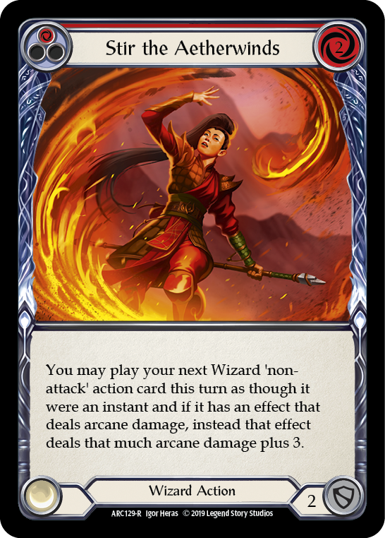 Stir the Aetherwinds (Red) [ARC129-R] (Arcane Rising)  1st Edition Normal | Galactic Gamez