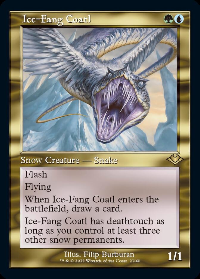 Ice-Fang Coatl (Retro Foil Etched) [Modern Horizons] | Galactic Gamez