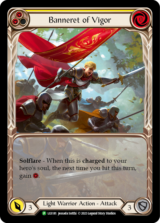 Banneret of Vigor (Extended Art) [LGS181] (Promo)  Rainbow Foil | Galactic Gamez