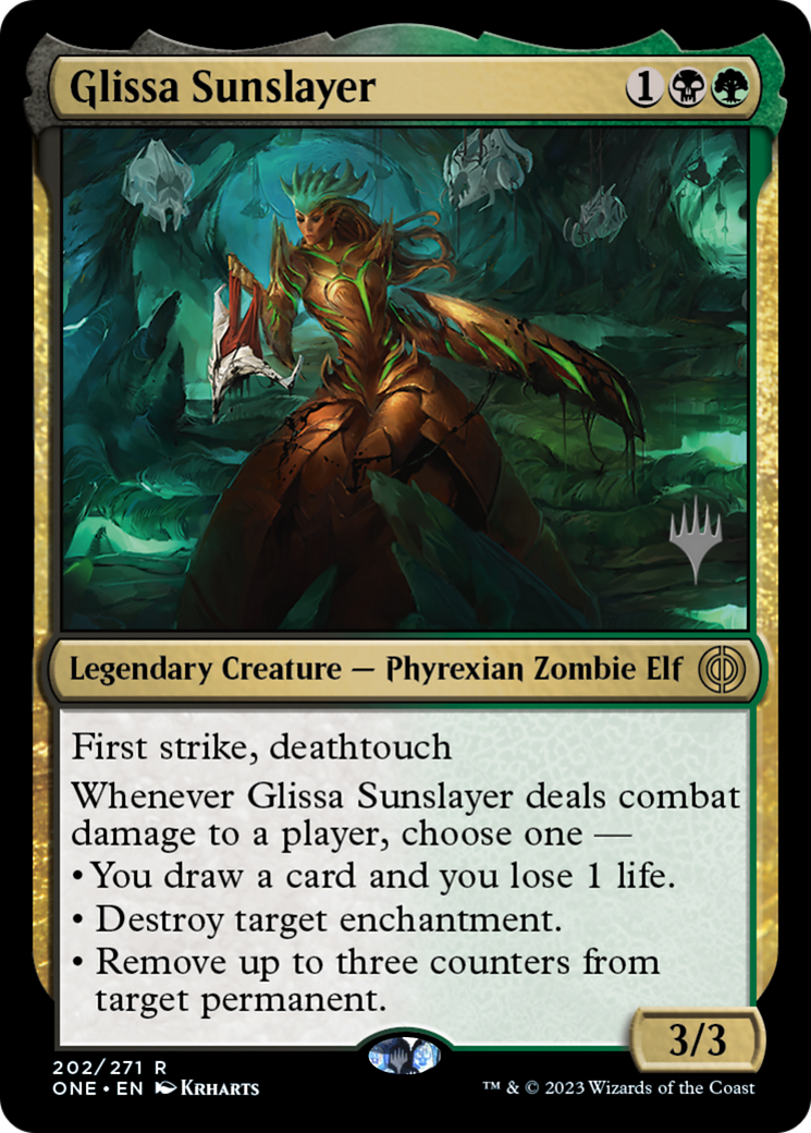 Glissa Sunslayer (Promo Pack) [Phyrexia: All Will Be One Promos] | Galactic Gamez