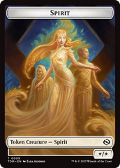 Spirit (0008) // Spirit (0009) Double-Sided Token [Tarkir: Dragonstorm Tokens] | Galactic Gamez