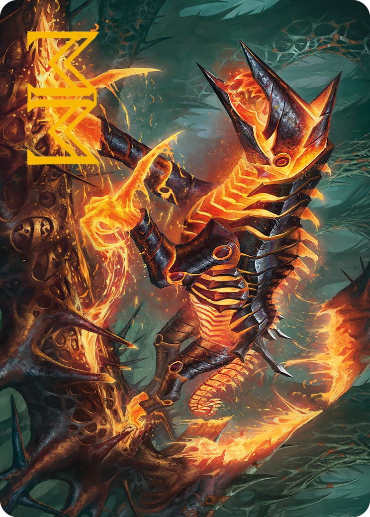 Kuldotha Cackler Art Card (Gold-Stamped Signature) [Phyrexia: All Will Be One Art Series] | Galactic Gamez