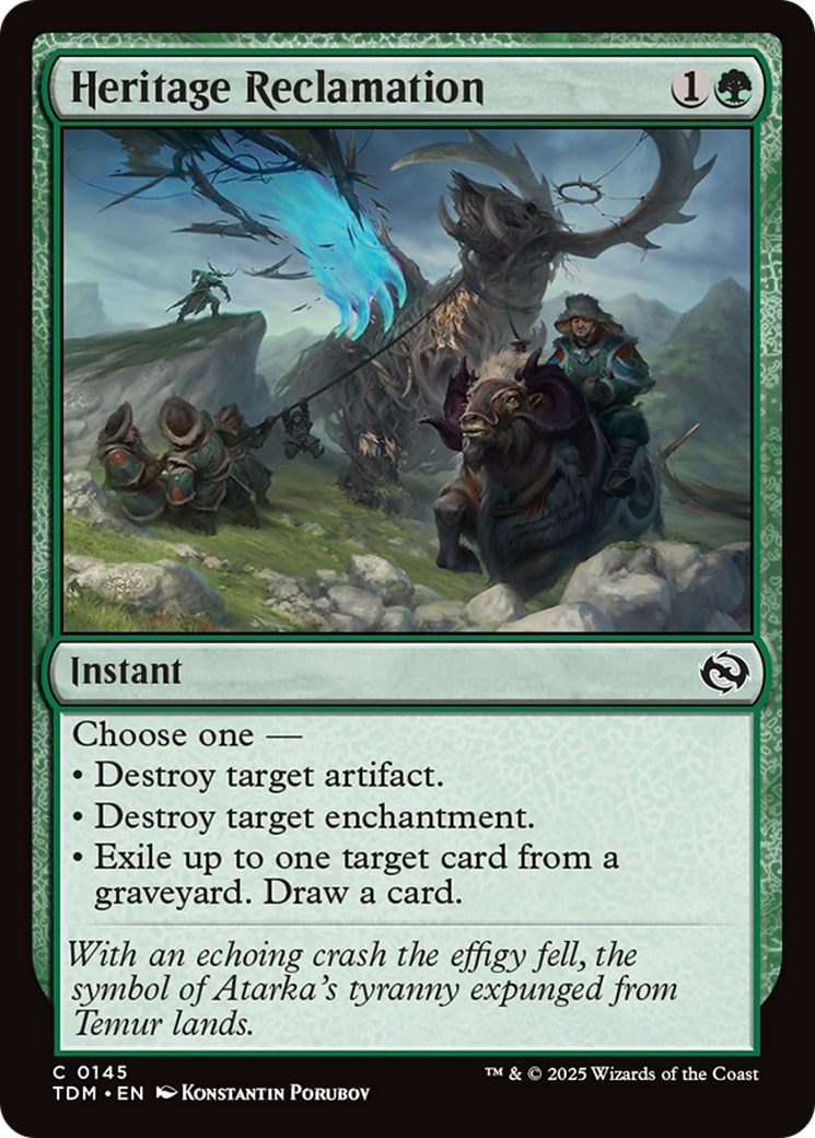 Heritage Reclamation [Tarkir: Dragonstorm] | Galactic Gamez