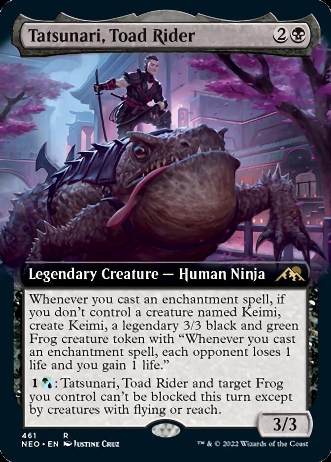 Tatsunari, Toad Rider (Extended Art) [Kamigawa: Neon Dynasty] | Galactic Gamez