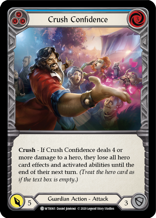 Crush Confidence (Blue) [U-WTR065] (Welcome to Rathe Unlimited)  Unlimited Rainbow Foil | Galactic Gamez