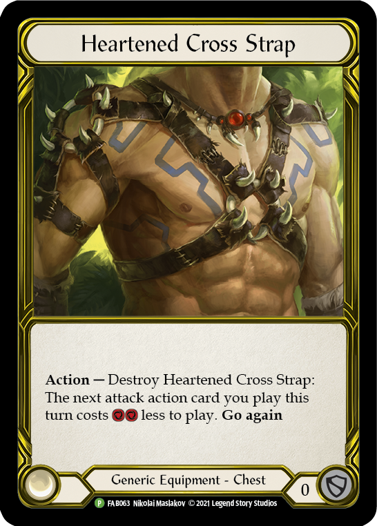 Heartened Cross Strap (Golden) [FAB063] (Promo)  Cold Foil | Galactic Gamez