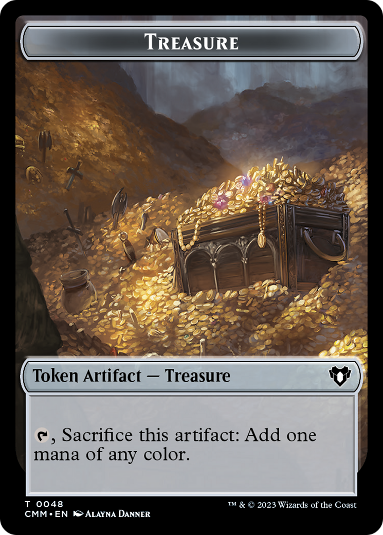 Treasure // Ogre Double-Sided Token [Commander Masters Tokens] | Galactic Gamez