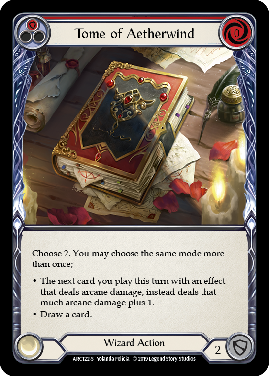 Tome of Aetherwind [ARC122-S] (Arcane Rising)  1st Edition Normal | Galactic Gamez