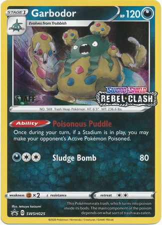 Garbodor (SWSH025) (Staff Prerelease Promo) [Sword & Shield: Black Star Promos] | Galactic Gamez