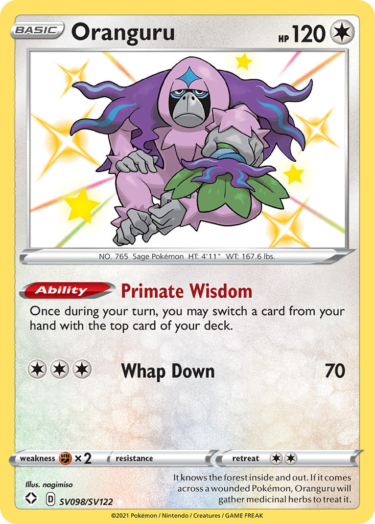 Oranguru (SV098/SV122) [Sword & Shield: Shining Fates] | Galactic Gamez