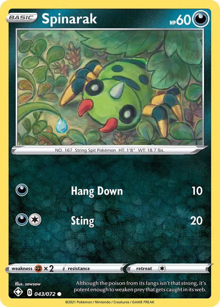 Spinarak (043/072) [Sword & Shield: Shining Fates] | Galactic Gamez