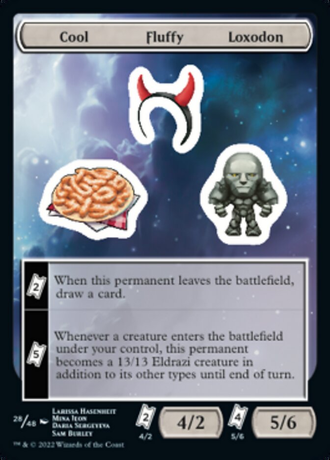 Cool Fluffy Loxodon [Unfinity Stickers] | Galactic Gamez