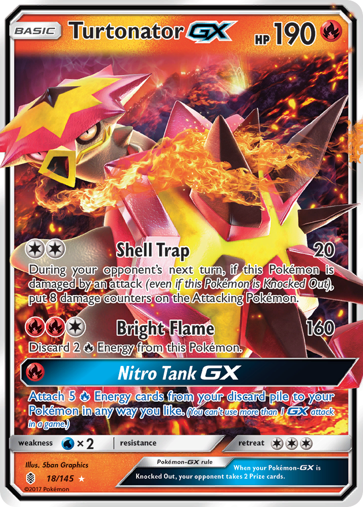 Turtonator GX (18/145) [Sun & Moon: Guardians Rising] | Galactic Gamez