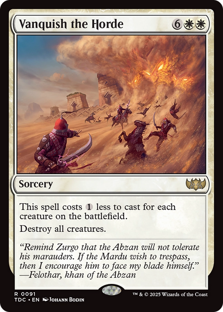 Vanquish the Horde [Tarkir: Dragonstorm Commander] | Galactic Gamez