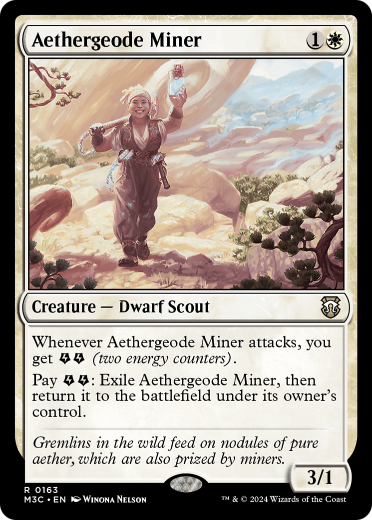 Aethergeode Miner (Ripple Foil) [Modern Horizons 3 Commander] | Galactic Gamez