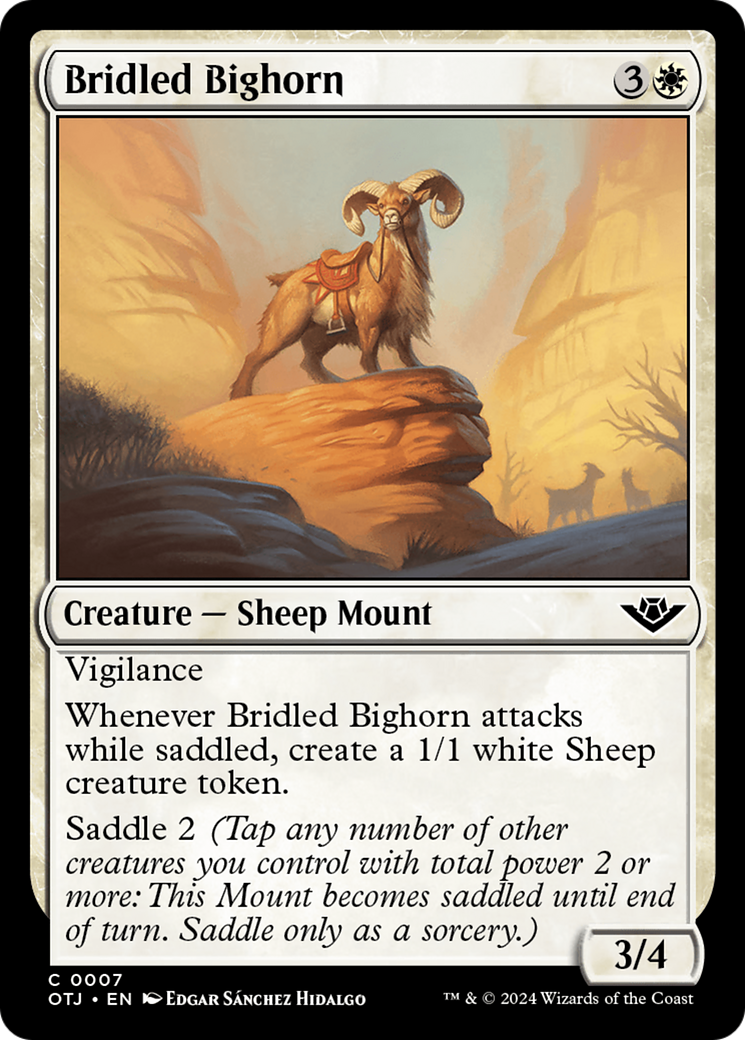 Bridled Bighorn [Outlaws of Thunder Junction] | Galactic Gamez