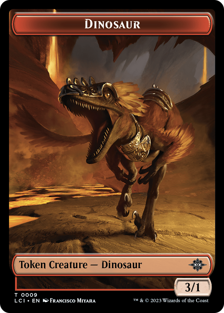 Dinosaur Token (0009) [The Lost Caverns of Ixalan Tokens] | Galactic Gamez