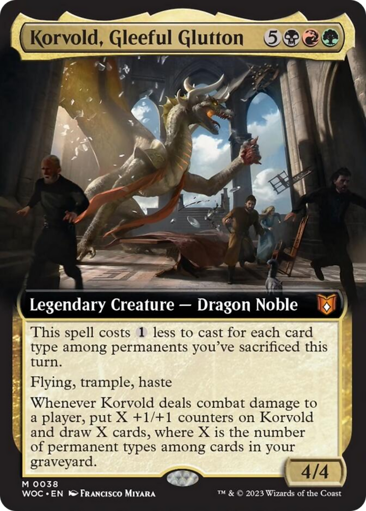 Korvold, Gleeful Glutton (Extended Art) [Wilds of Eldraine Commander] | Galactic Gamez