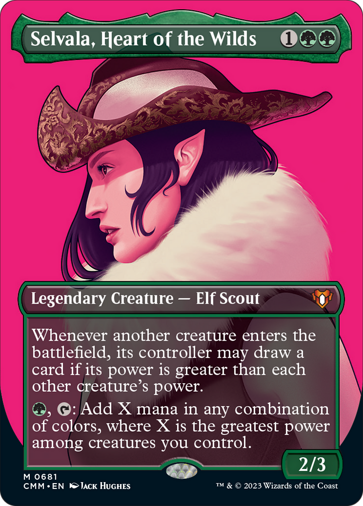 Selvala, Heart of the Wilds (Borderless Profile) [Commander Masters] | Galactic Gamez