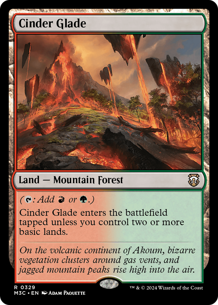 Cinder Glade (Ripple Foil) [Modern Horizons 3 Commander] | Galactic Gamez