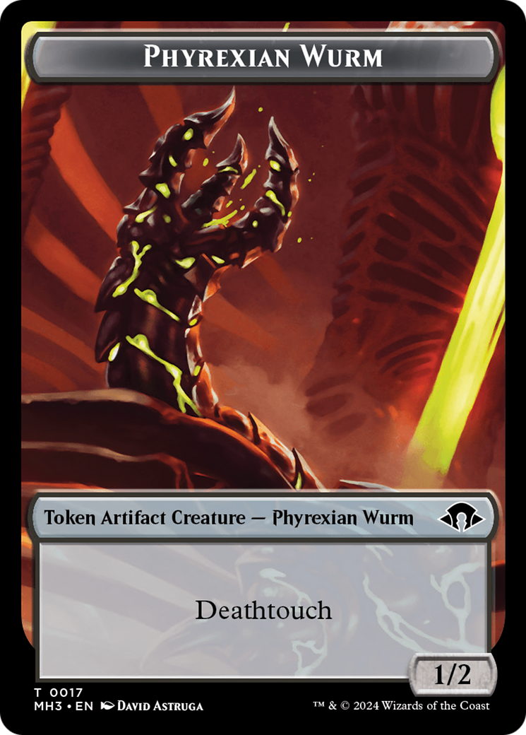 Phyrexian Wurm (0017) // Energy Reserve Double-Sided Token [Modern Horizons 3 Tokens] | Galactic Gamez