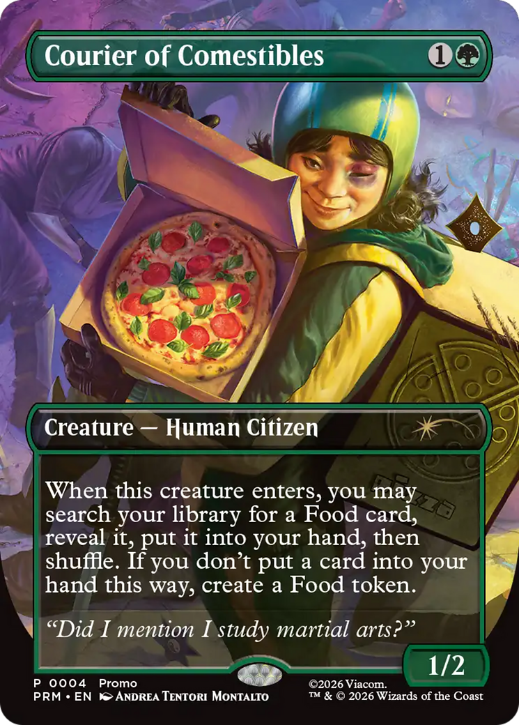 Courier of Comestibles (Borderless) [Wizards Play Network 2026] | Galactic Gamez