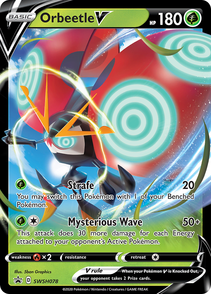 Orbeetle V (SWSH078) (Jumbo Card) [Sword & Shield: Black Star Promos] | Galactic Gamez