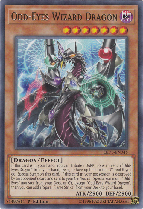 Odd-Eyes Wizard Dragon [LED6-EN046] Rare | Galactic Gamez