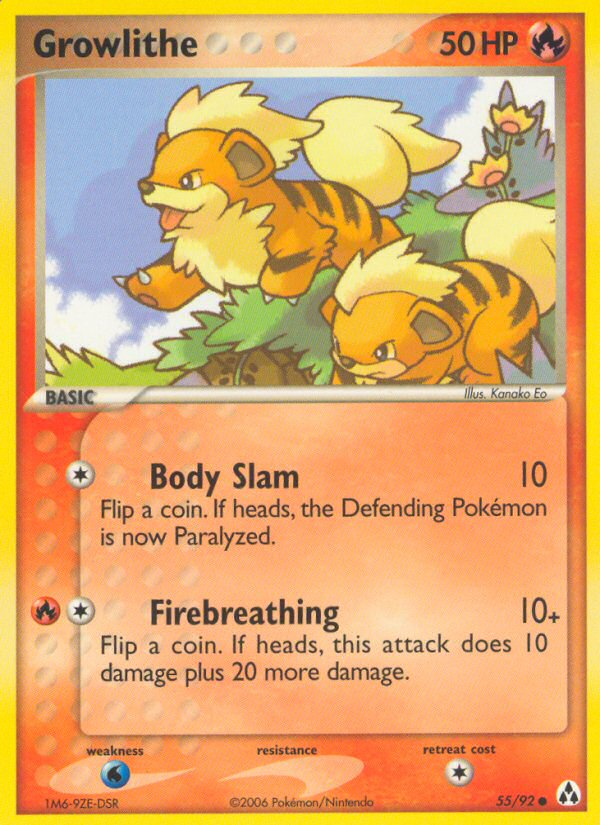 Growlithe (55/92) [EX: Legend Maker] | Galactic Gamez