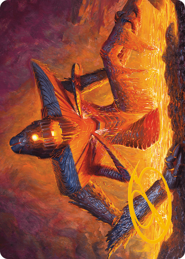Molten Gatekeeper Art Card (Gold-Stamped Signature) [Modern Horizons 3 Art Series] | Galactic Gamez