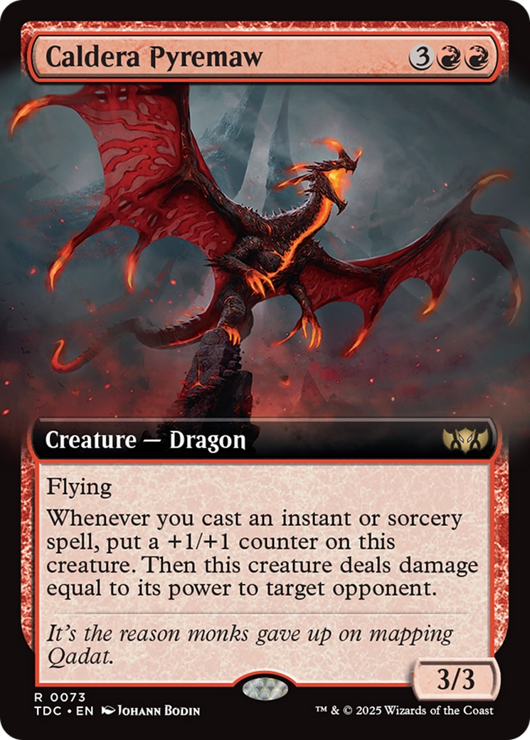 Caldera Pyremaw (Extended Art) [Tarkir: Dragonstorm Commander] | Galactic Gamez