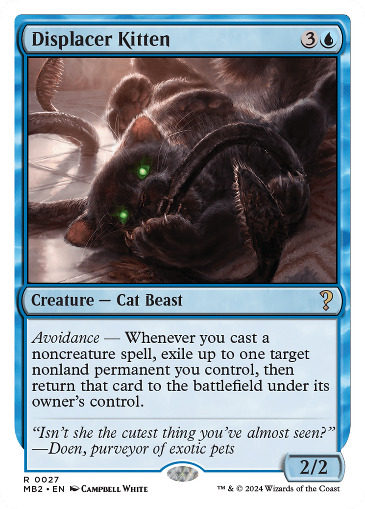 Displacer Kitten (White Border) [Mystery Booster 2] | Galactic Gamez