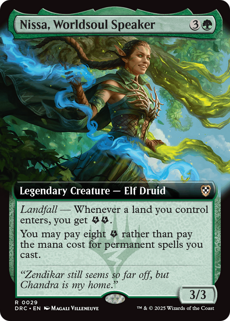 Nissa, Worldsoul Speaker (Extended Art) [Aetherdrift Commander] | Galactic Gamez