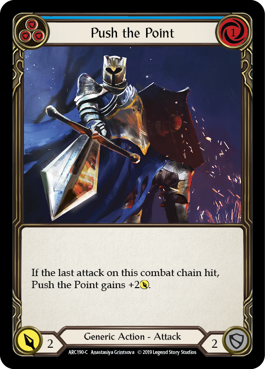 Push the Point (Blue) [ARC190-C] (Arcane Rising)  1st Edition Normal | Galactic Gamez